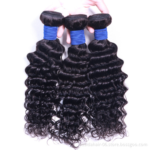 Virgin Brazilian Hair Bundles Human Hair Extensions Free Sample Cheap Deep Wave Natural Wholesale Top Mink OEM